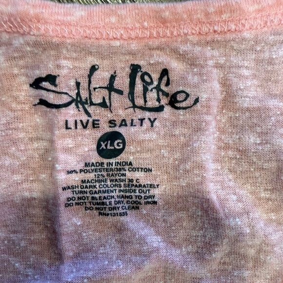 Salt Life Pink Tank Top with Palm Graphic - Picture 5 of 9